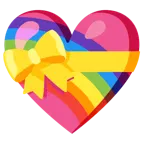 cuore con fiocco + arcobaleno