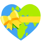 cuore con fiocco + Europa e Africa