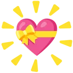 cuore con fiocco + stella che brilla