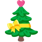 cuore con fiocco + albero sempreverde