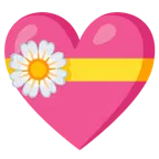 cuore con fiocco + fiore