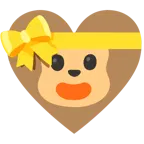 cuore con fiocco + muso di scimmia
