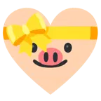 cuore con fiocco + muso di maiale
