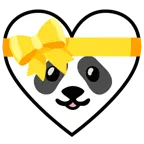 cuore con fiocco + panda
