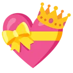 cuore con fiocco + corona