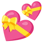 cuore con fiocco + due cuori