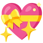 cuore con fiocco + cuore che luccica