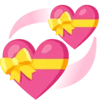 cuore con fiocco + cuori che girano
