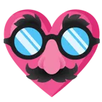 cuore con fiocco + faccina travestita