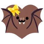 cuore con fiocco + pipistrello