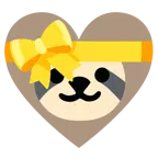 cuore con fiocco + bradipo