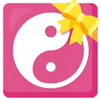 cuore con fiocco + Yin e Yang