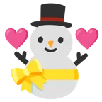cuore con fiocco + pupazzo di neve senza neve