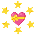 cuore con fiocco + stella