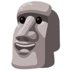 moai + szeroko uśmiechnięta twarz