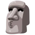 moai + całująca twarz o roześmianych oczach