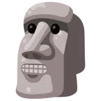 moai + twarz z grymasem