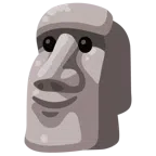 moai + lekko uśmiechnięta twarz