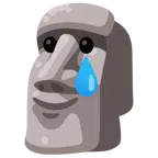 moai + uśmiechnięta buźka ze łzą