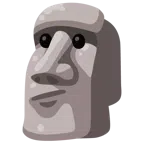 Statue + Gesicht mit schrägem Mund