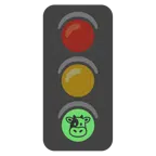 ไฟจราจรแนวตั้ง + หน้าวัว