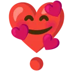 smiling face with hearts + heart exclamation