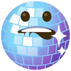 Discokugel + auf Lippe beißen