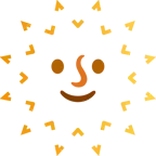 faccina tratteggiata + faccina sole