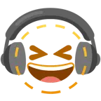faccina tratteggiata + cuffie