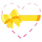 faccina tratteggiata + cuore con fiocco