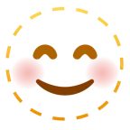 faccina tratteggiata + faccina con occhi sorridenti