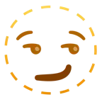 faccina tratteggiata + faccina con sorrisetto