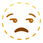 faccina tratteggiata + faccina contrariata