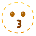 faccina tratteggiata + faccina che bacia