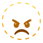 faccina tratteggiata + faccina arrabbiata