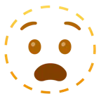 faccina tratteggiata + faccina angosciata