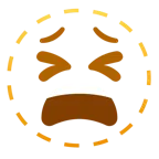faccina tratteggiata + faccina stanca