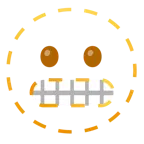 faccina tratteggiata + faccina con smorfia