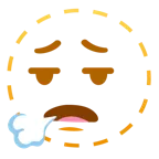 faccina tratteggiata + faccina che espira