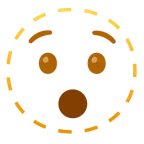faccina tratteggiata + faccina sorpresa