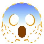 faccina tratteggiata + faccina terrorizzata