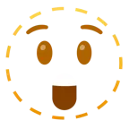 faccina tratteggiata + faccina stupita