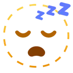 faccina tratteggiata + faccina che dorme