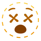 faccina tratteggiata + faccina frastornata