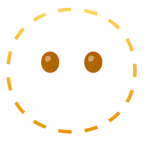 faccina tratteggiata + faccina senza bocca