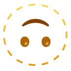 faccina tratteggiata + faccina sottosopra