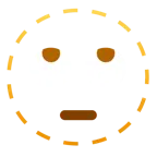 faccina tratteggiata + faccina con occhi al cielo