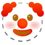faccina tratteggiata + faccina pagliaccio