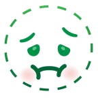 faccina tratteggiata + faccina nauseata