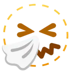 faccina tratteggiata + faccina che starnutisce